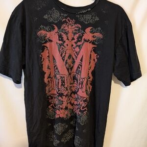 Stylish Black and Red Graphic Tee